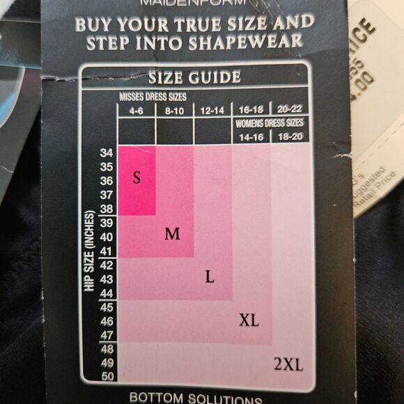 MAIDENFORM High Waist Thigh Slimmer Womens M Firm Control Black Shapewear NEW - Picture 6 of 9